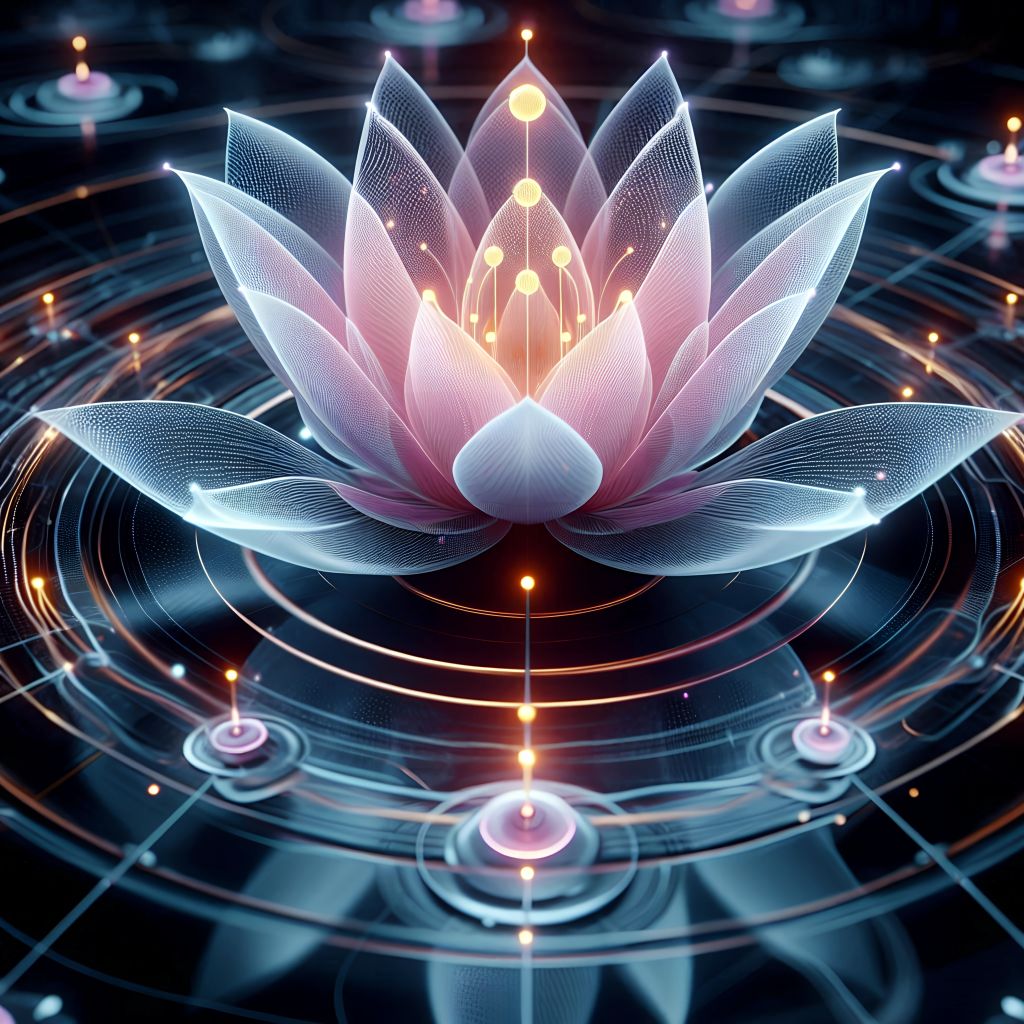 Futuristic lotus illustration